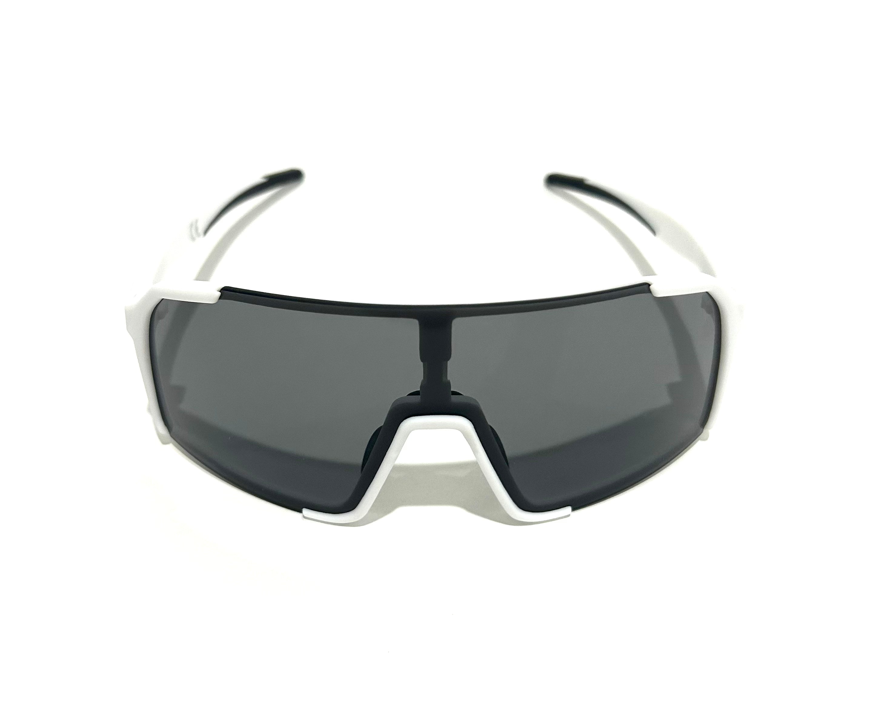 Diamond Krew Starter Youth Baseball Sunglasses | alternate view of white frame and lenses