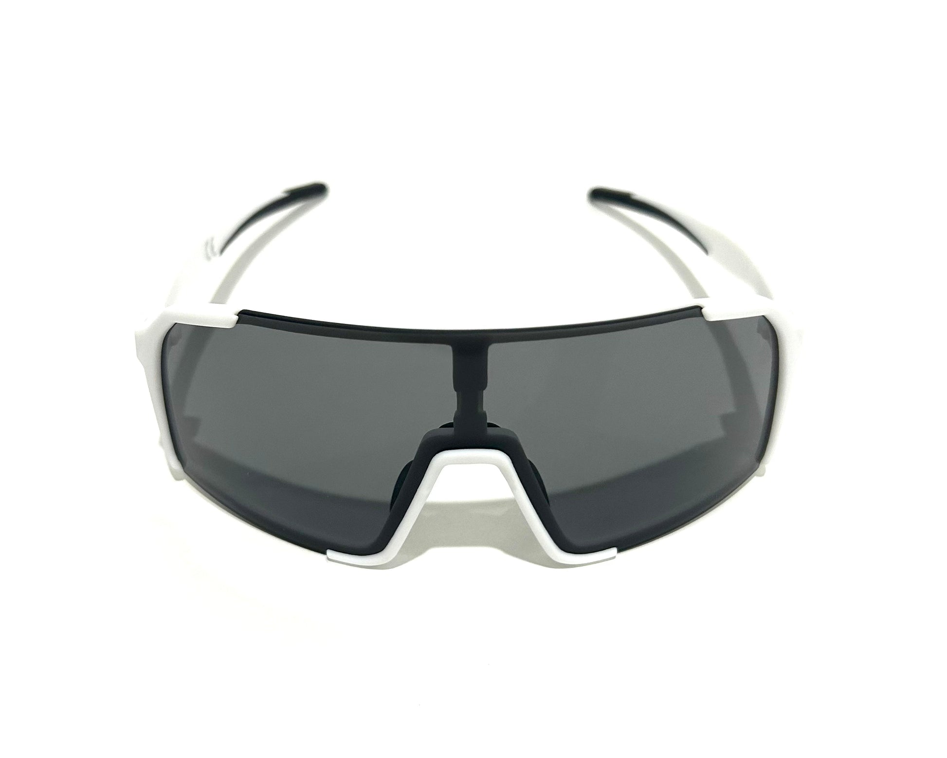 Diamond Krew Starter Youth Baseball Sunglasses | alternate view of white frame and lenses