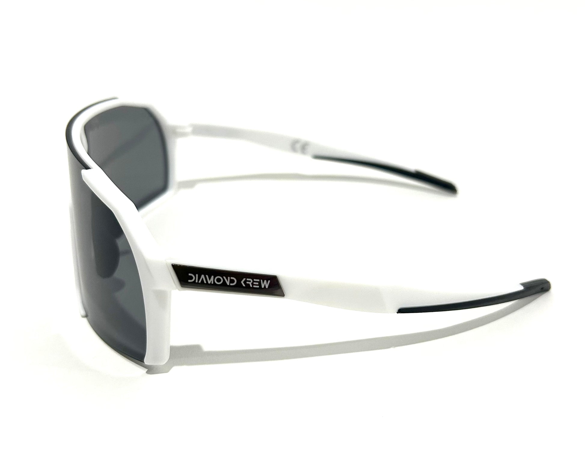 Diamond Krew Starter Youth Baseball Sunglasses | white frame and lens detail