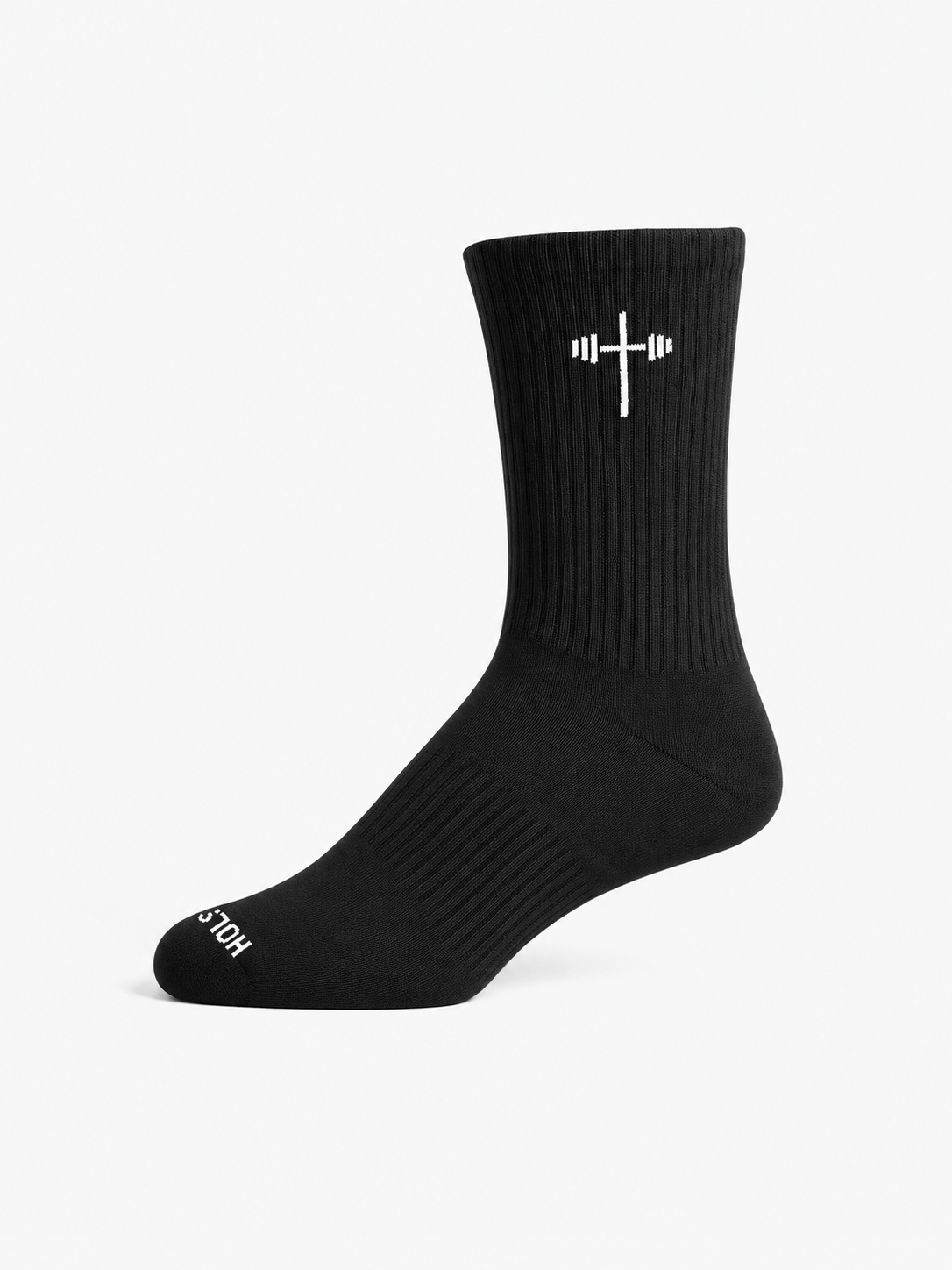 HolStrength black Crew Socks product view