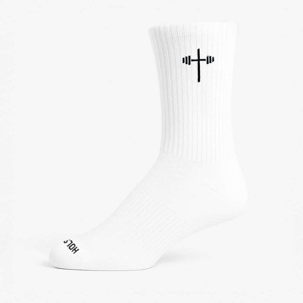 HolStrength Crew Socks white