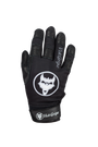 VukGripz Howler Black Batting Gloves showcasing breathable, lightweight design with soft leather palm for superior performance.