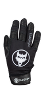 VukGripz Howler Black Batting Gloves showcasing breathable, lightweight design with soft leather palm for superior performance.