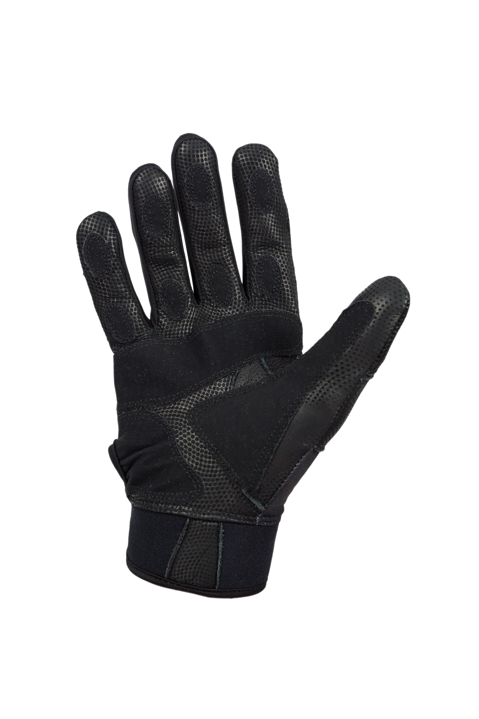 VukGripz Howler Black Batting Gloves showing breathable, lightweight design with padded palms for superior performance.