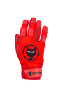 VukGripz Howler Red Batting Gloves featuring a red design with logo and padded palms for enhanced durability and performance.