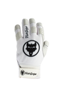 VukGripz Howler White Batting Gloves featuring breathable design and padded palms for superior grip and performance.