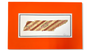 Tennessee Framed Original Baseball Artwork - made from actual used baseballs in vibrant orange frame.