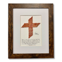 The Baseball Cross - Original Artwork Made from Actual Used Baseballs framed artwork depicting love through baseball.
