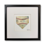 The Baseball Seams Company HOME home plate baseball artwork made with used baseball seams, framed display view