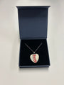 The Baseball Seams Company Baseball Seam Silver Heart Pendant Necklace, product detail view