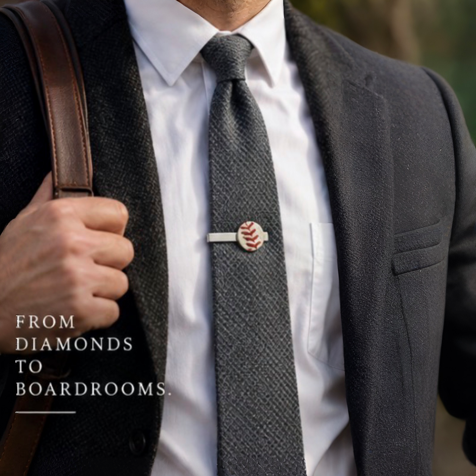 Baseball Seam Tie Clip