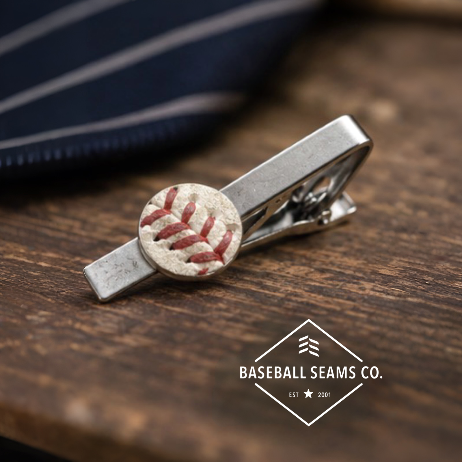 Baseball Seam Tie Clip