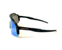 Diamond Krew Splash Black & Green Baseball Sunglasses | black frame and lens detail