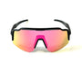 Diamond Krew Splash Black & Pink Baseball Sunglasses | alternate view of black frame and lenses