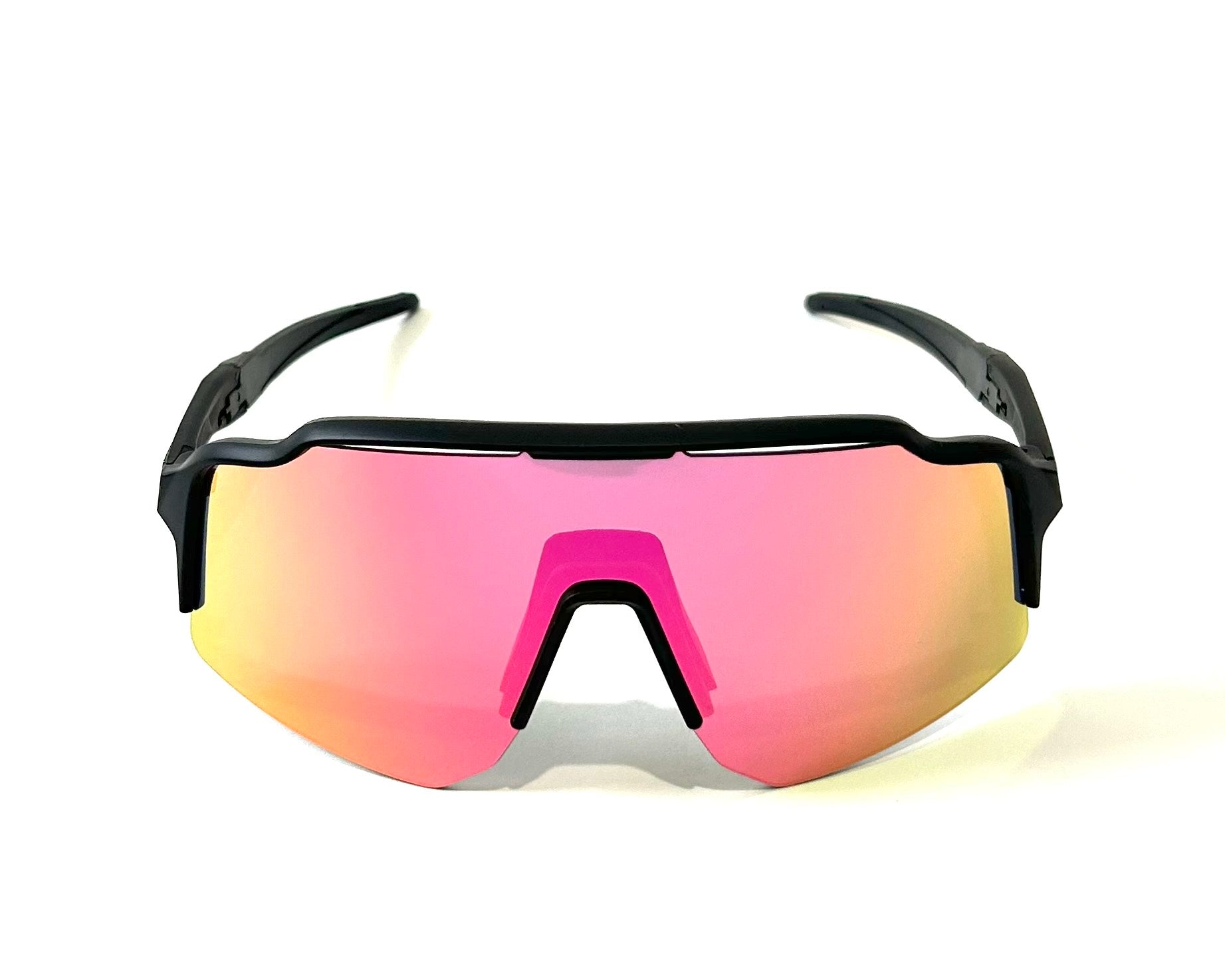 Diamond Krew Splash Black & Pink Baseball Sunglasses | alternate view of black frame and lenses