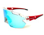 Diamond Krew Rocket Pop Baseball Sunglasses | red and clear frame product view