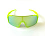 Diamond Krew Neon Green Youth Baseball Sunglasses | alternate view of neon green frame and lenses