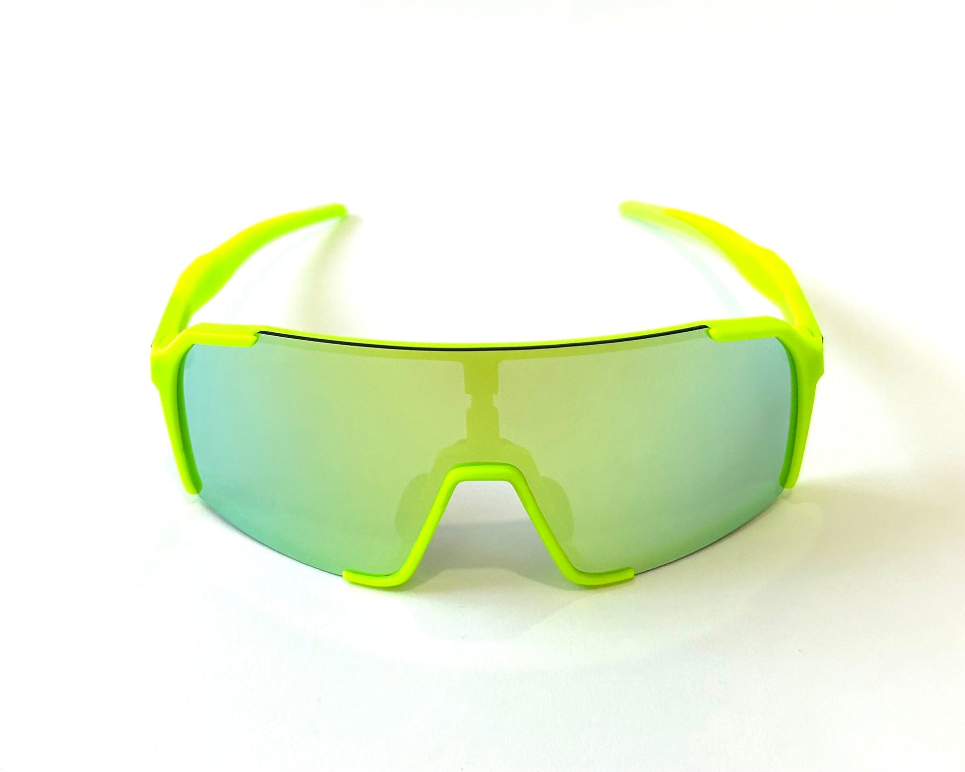 Diamond Krew Neon Green Youth Baseball Sunglasses | alternate view of neon green frame and lenses