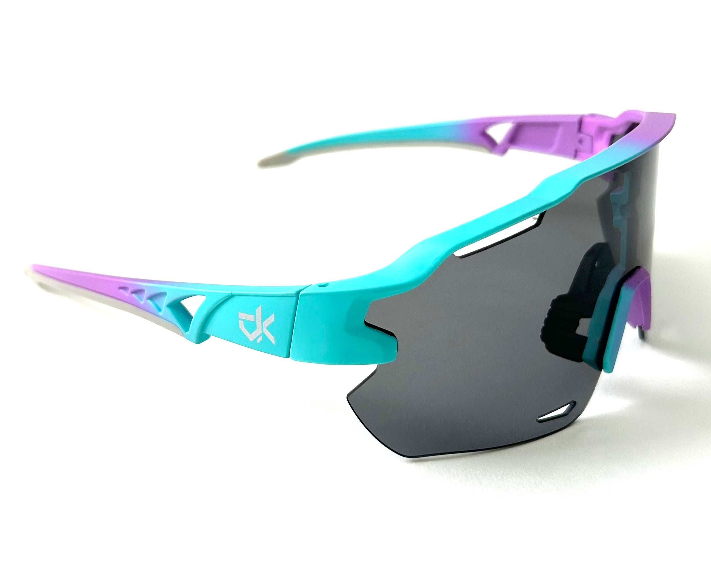 Diamond Krew Cotton Candy Baseball Sunglasses | alternate view of blue and purple frame and lenses