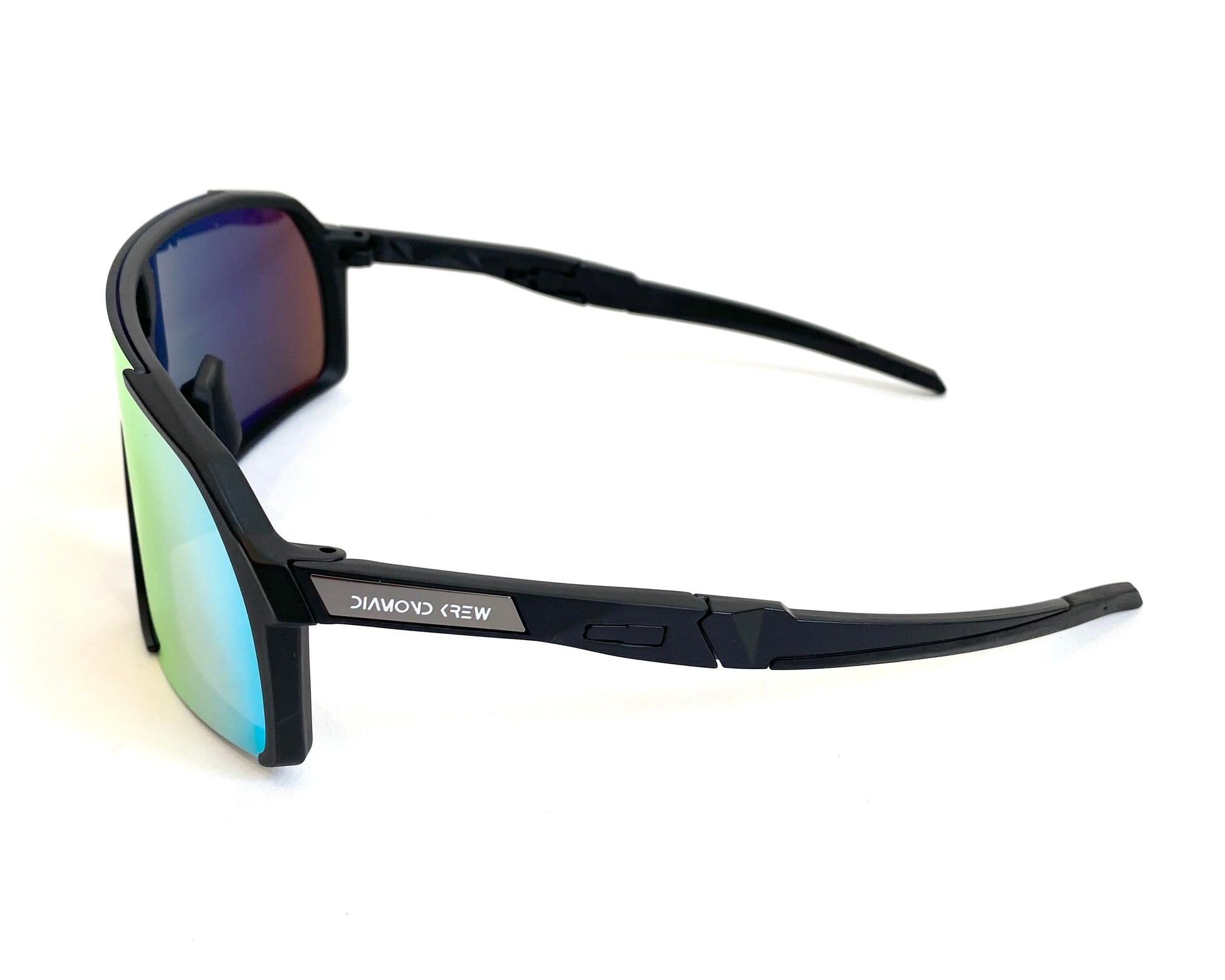 Diamond Krew Hollywood Baseball Sunglasses | black frame and lens detail