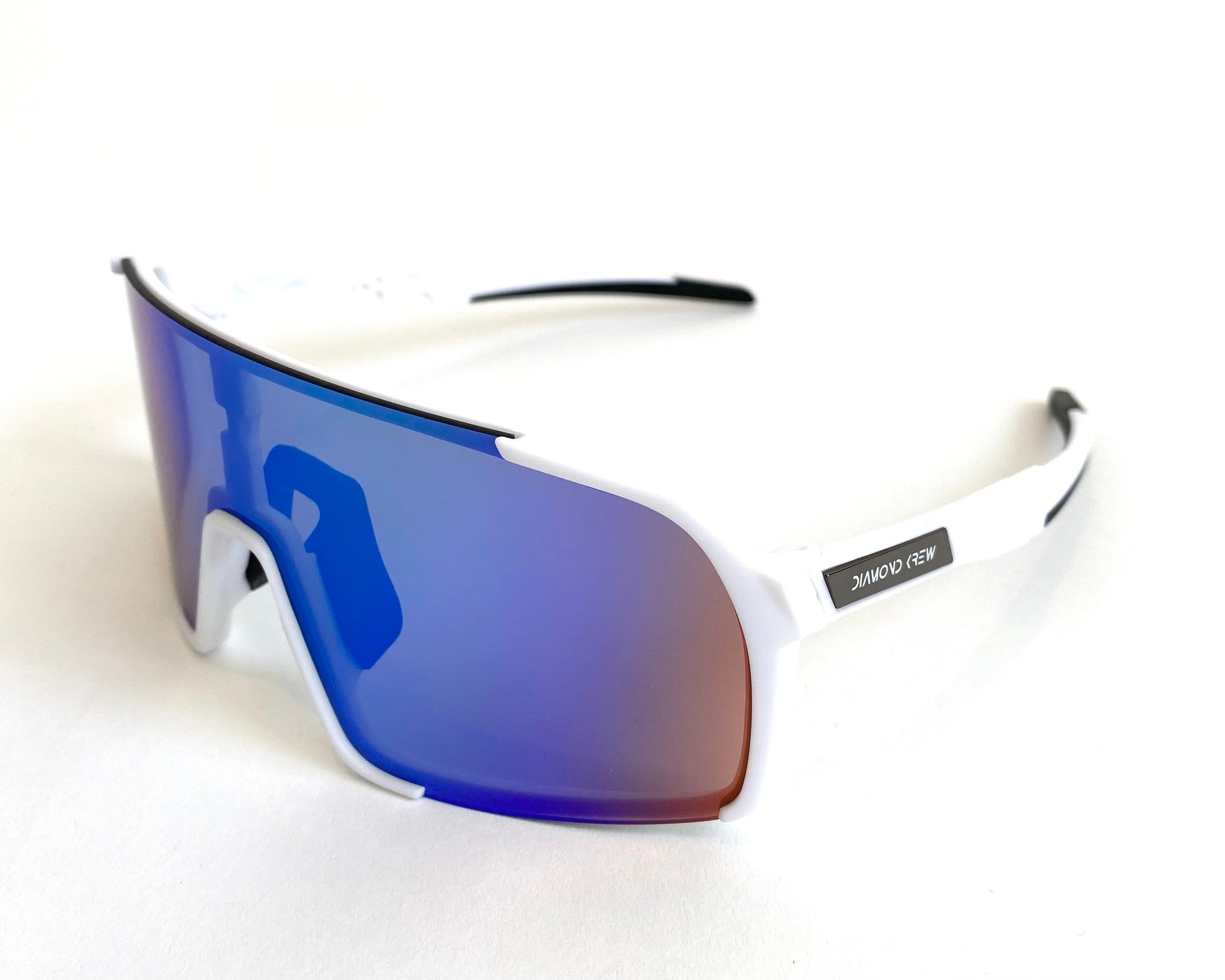 Diamond Krew Jaws Baseball Sunglasses | white frame product view