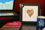 Framed Baseball Heart "I LOVE YOU MORE” Artwork | Handmade Valentines Day Gift Idea
