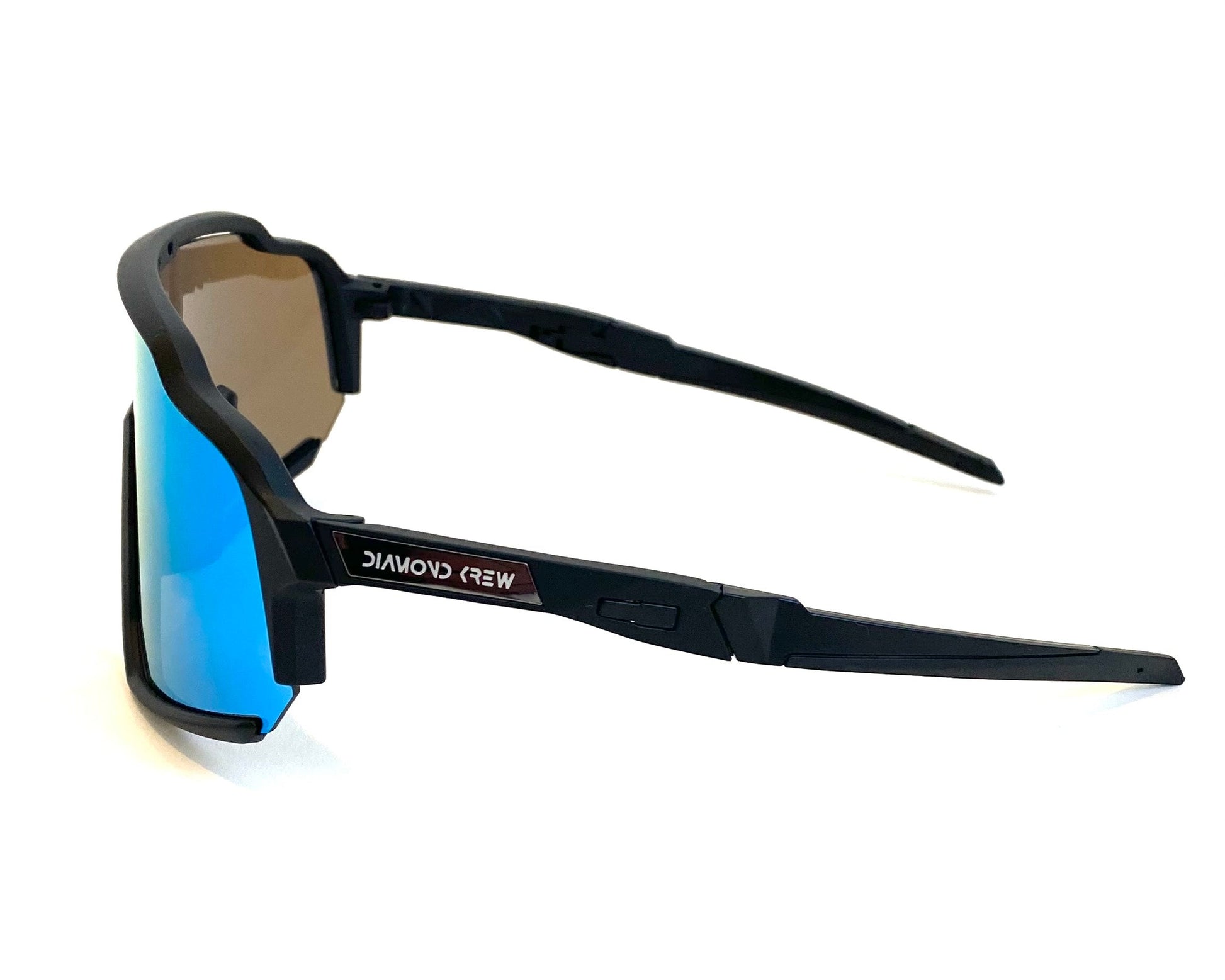 Diamond Krew Frost Baseball Sunglasses | black frame and lens detail