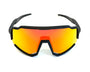 Diamond Krew Solar Flare Baseball Sunglasses | alternate view of black frame and lenses