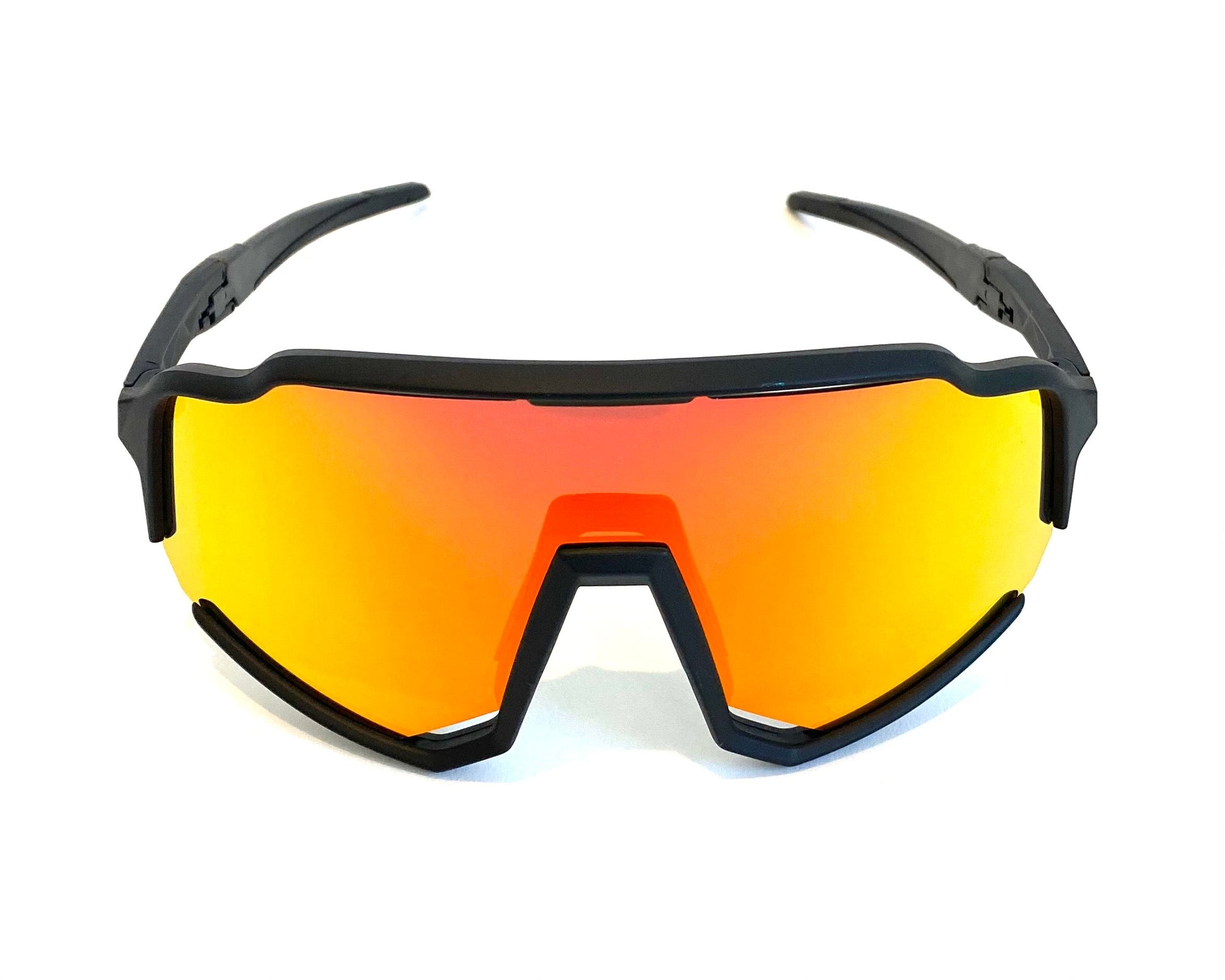 Diamond Krew Solar Flare Baseball Sunglasses | alternate view of black frame and lenses