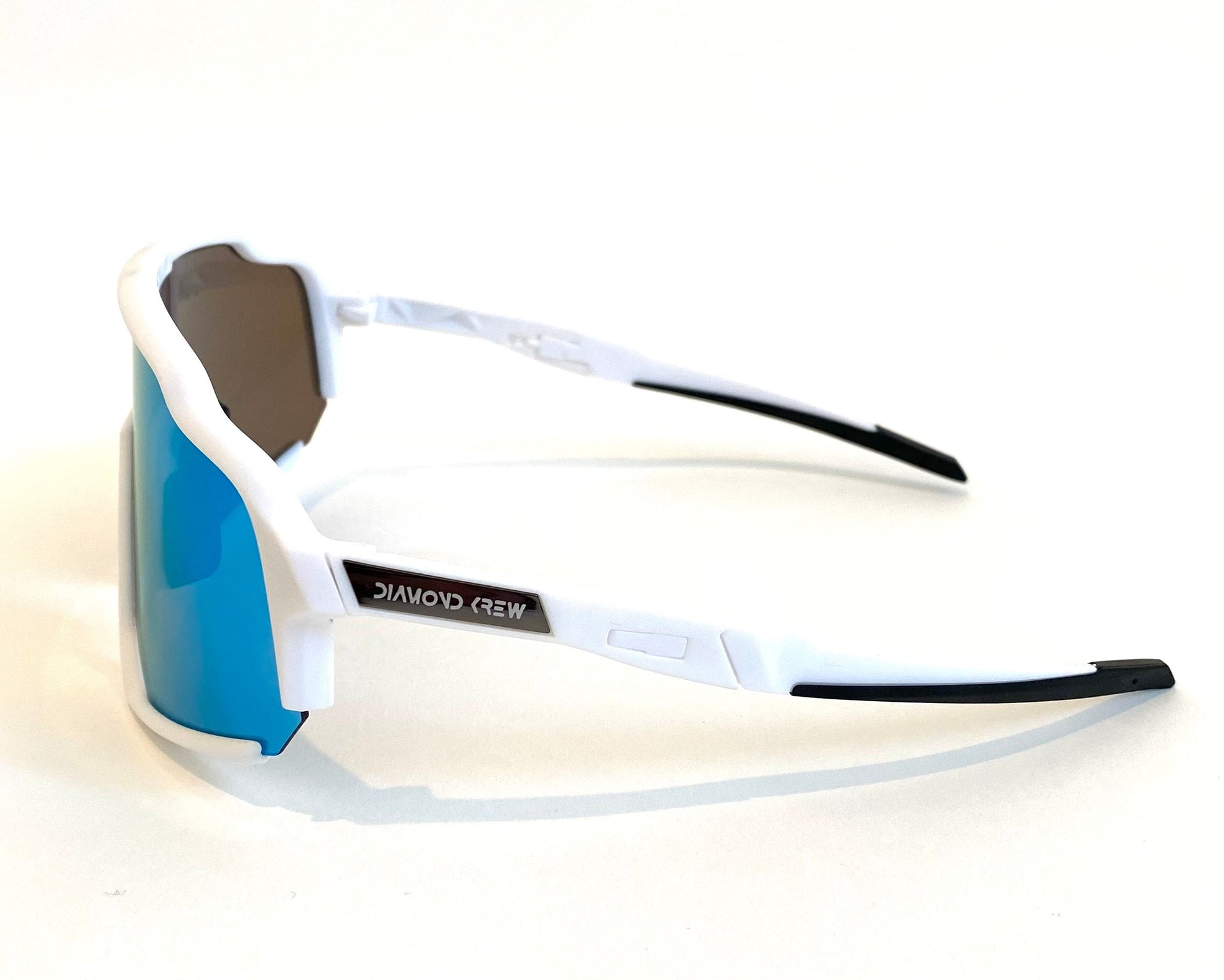 Diamond Krew Moon Shot Baseball Sunglasses | white frame and lens detail
