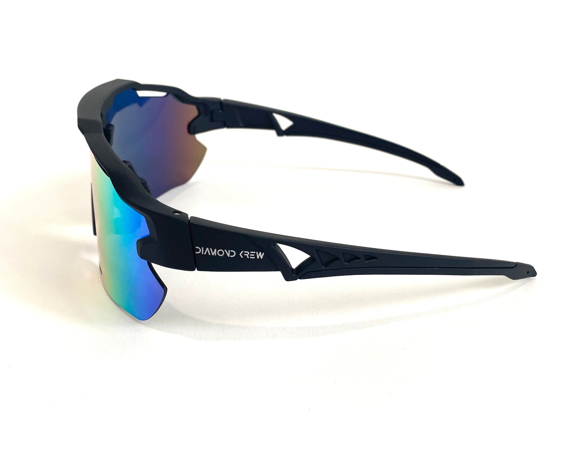 Diamond Krew Hollywood 2.0 Baseball Sunglasses | black frame and lens detail