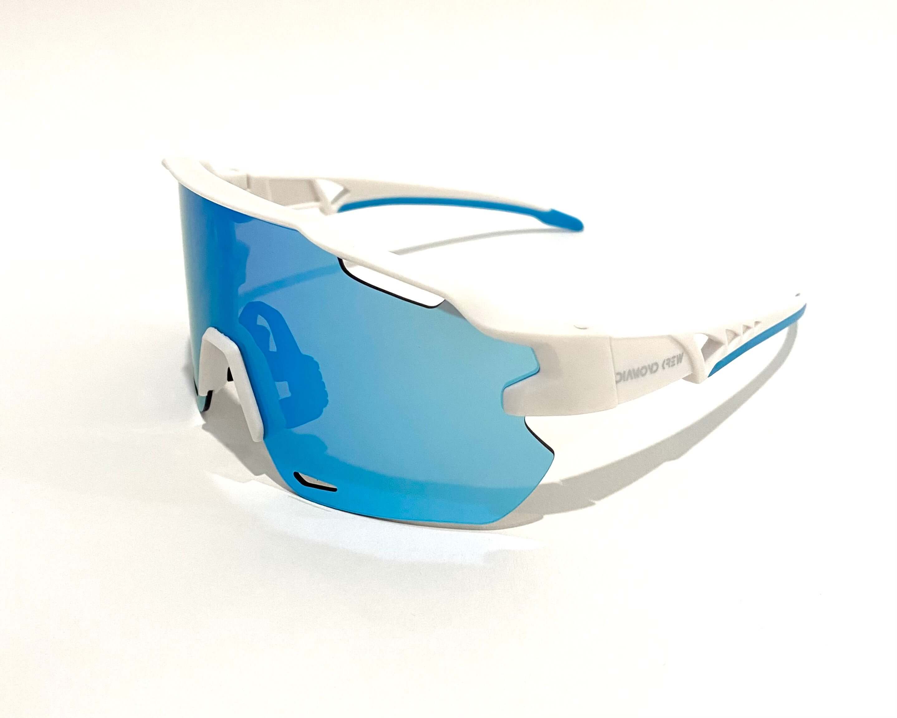 Diamond Krew Snow Baseball Sunglasses | white frame product view
