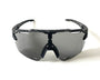 Diamond Krew Vulcan Polarized Baseball Sunglasses | alternate view of black and white splatter frame