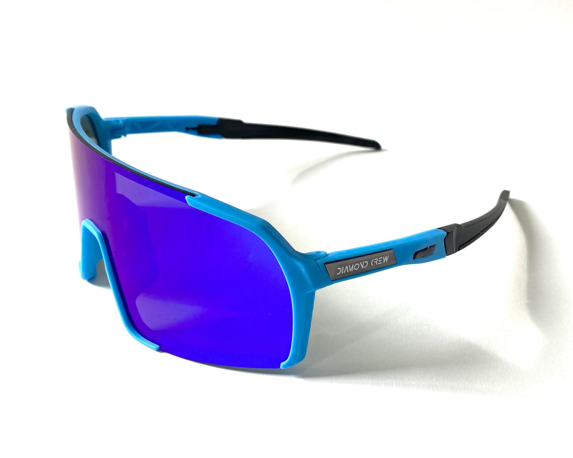 Diamond Krew Frozen Baseball Sunglasses | blue frame product view