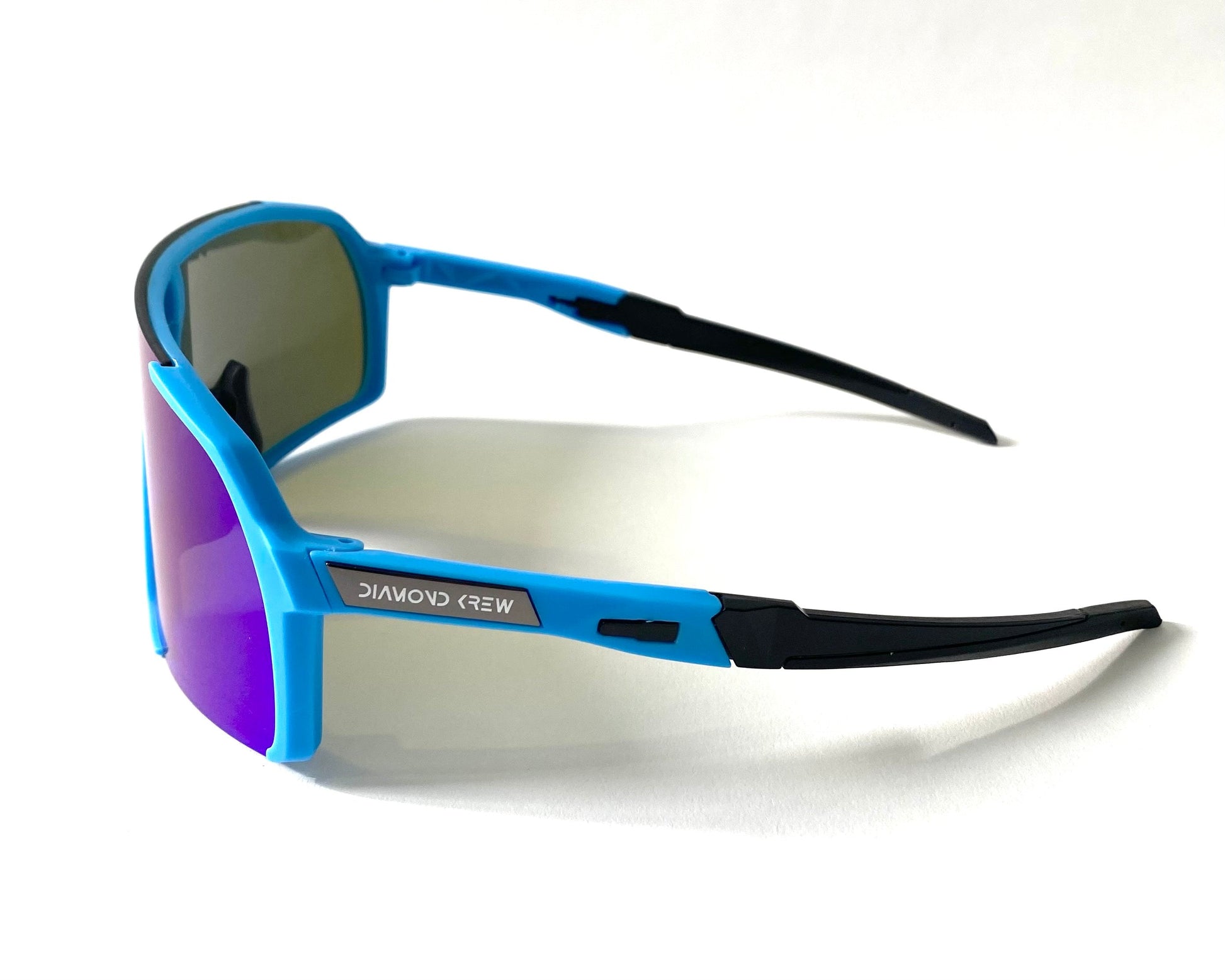 Diamond Krew Frozen Baseball Sunglasses | alternate view of blue frame and lenses