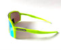 Diamond Krew Neon Green Baseball Sunglasses | neon green frame and lens detail