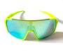 Diamond Krew Neon Green Baseball Sunglasses | alternate view of neon green frame and lenses