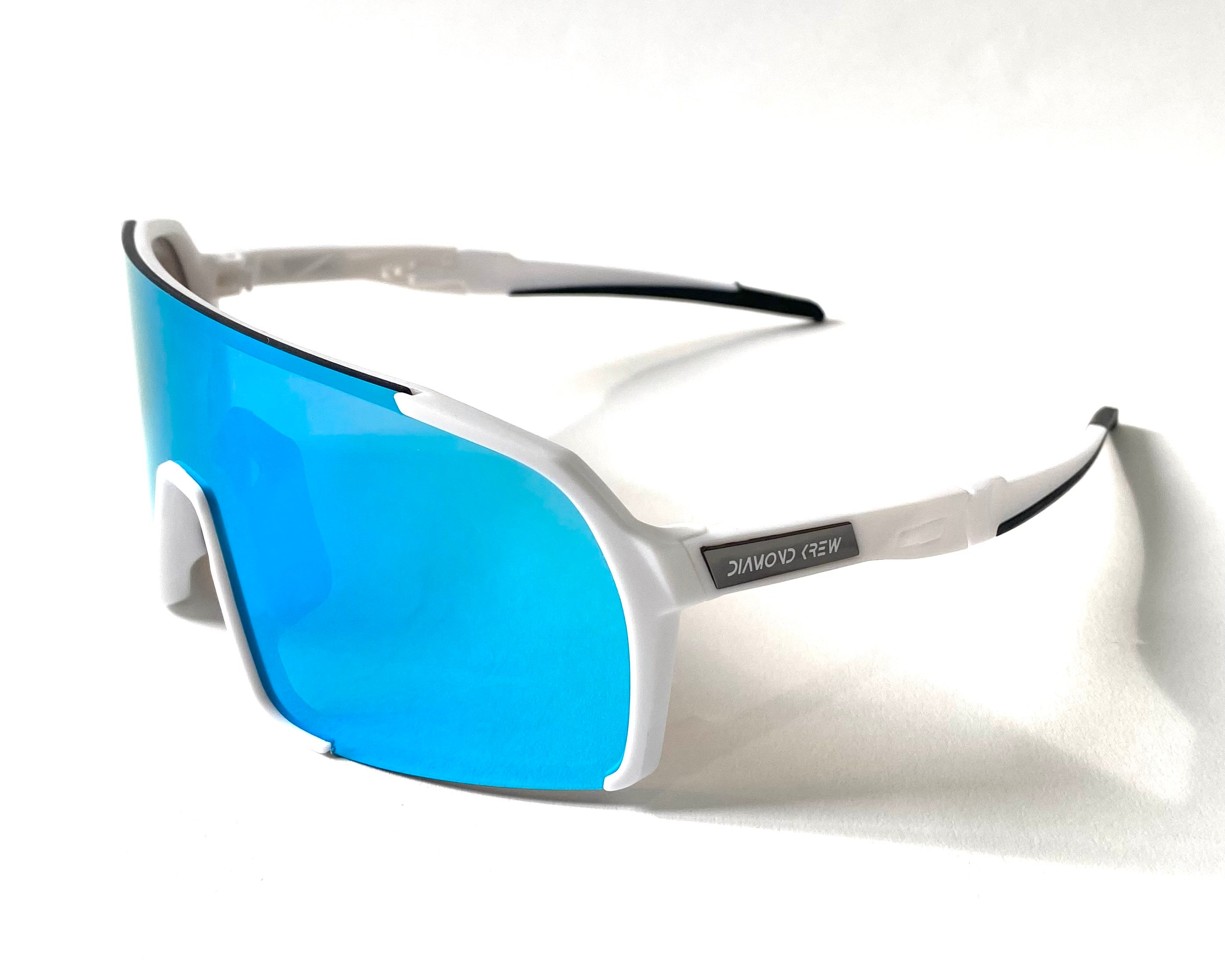 Diamond Krew Ace Baseball Sunglasses | white frame product view