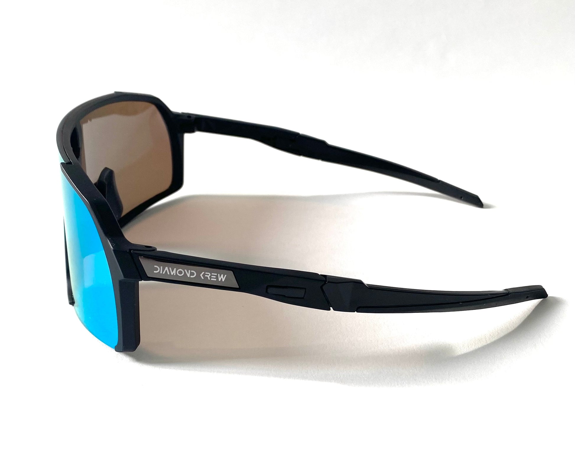 Diamond Krew Showtime Baseball Sunglasses | black frame and lens detail