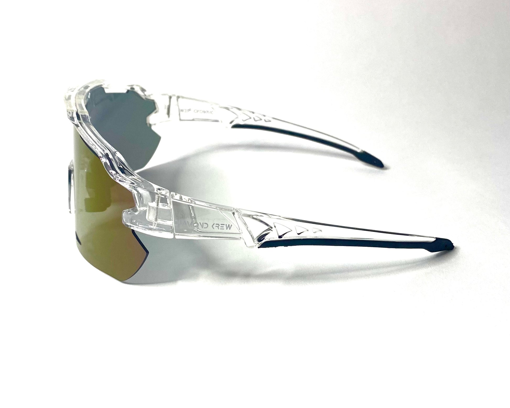 Diamond Krew Wild Baseball Sunglasses | clear frame and lens detail