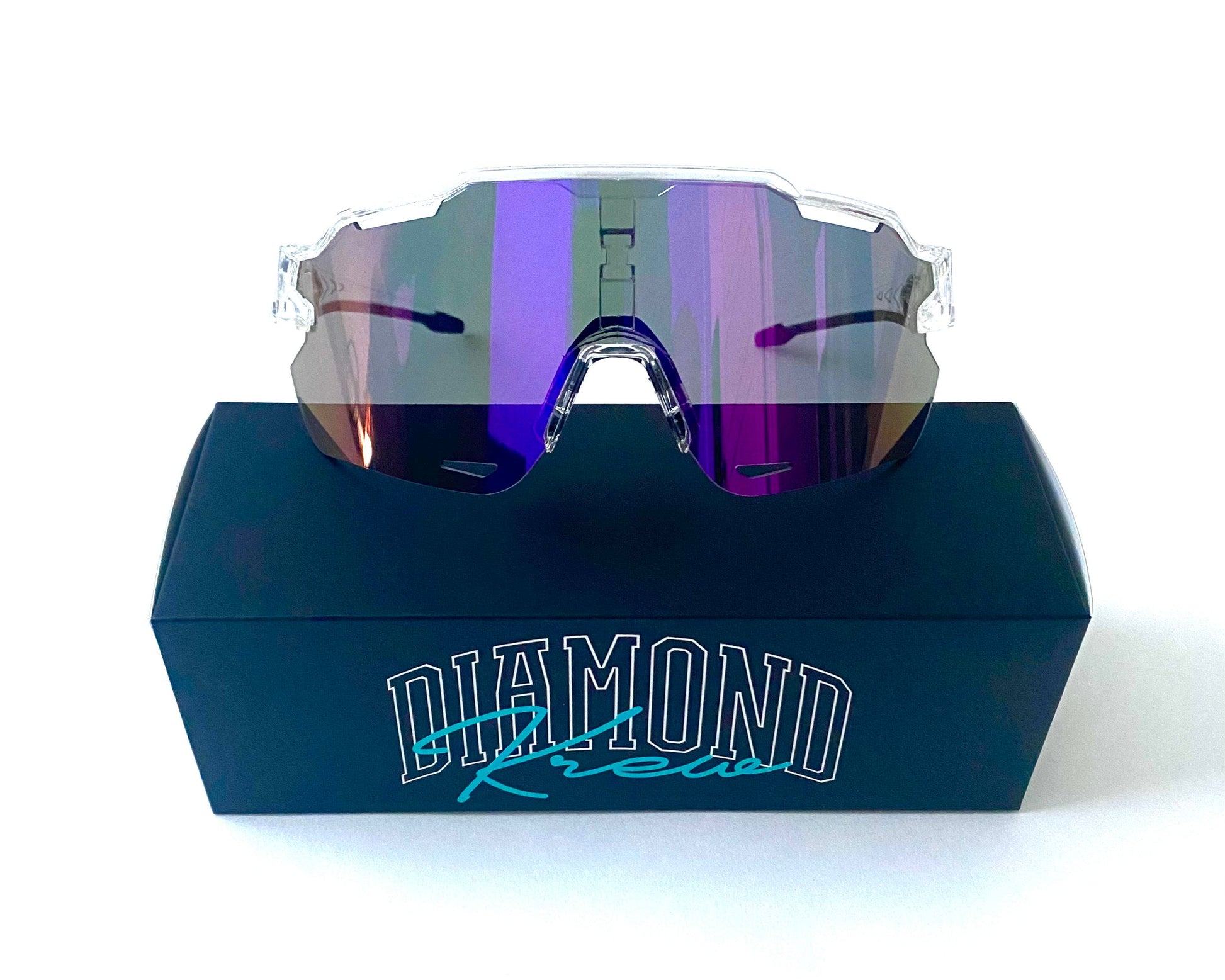 Diamond Krew Wild Baseball Sunglasses | detailed clear frame product view