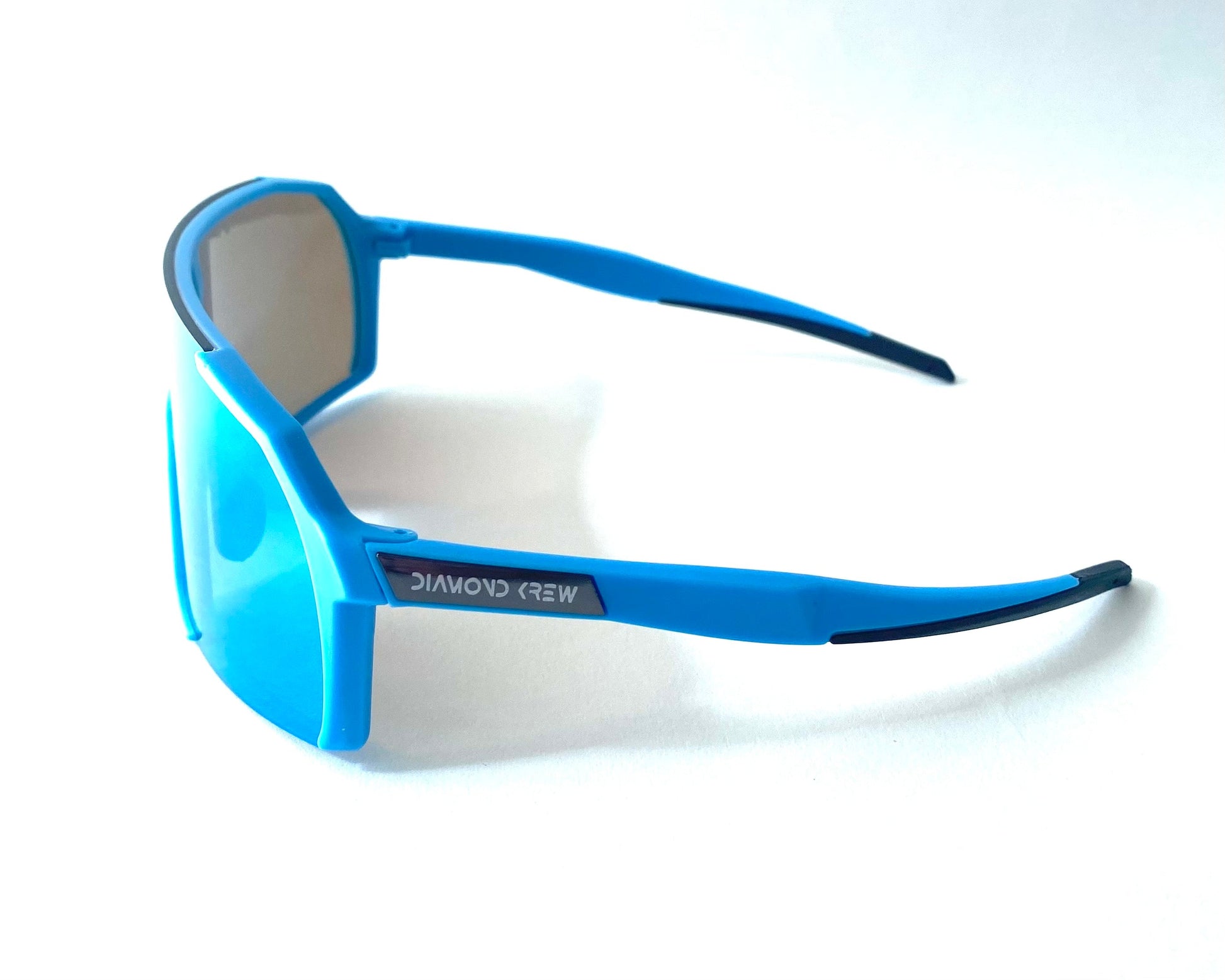 Diamond Krew Frozen Youth Baseball Sunglasses | black frame and lens detail