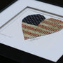 America's Love Original Artwork featuring a heart with American flag and baseball design.