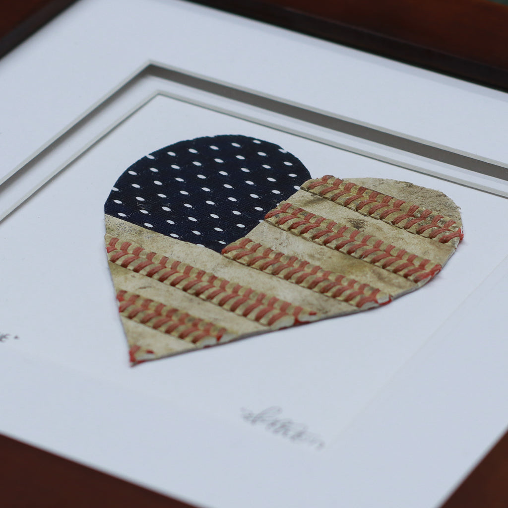America's Love Original Artwork featuring a heart-shaped American Flag design.