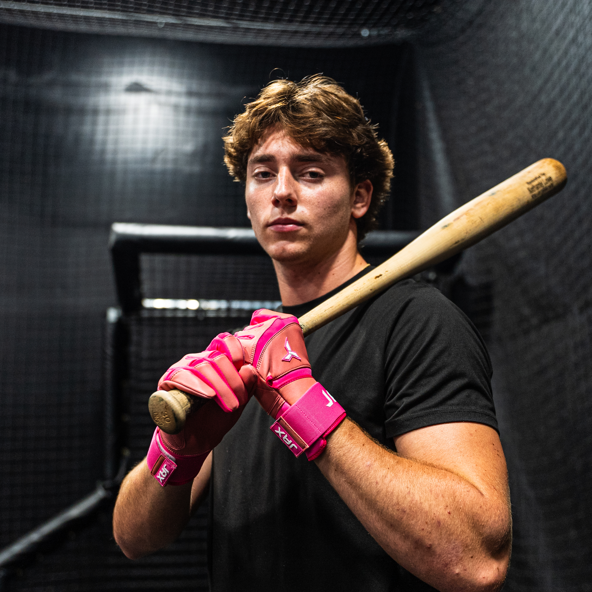 Jax Athletics Pink Baseball Batting Gloves | Strap Cuff