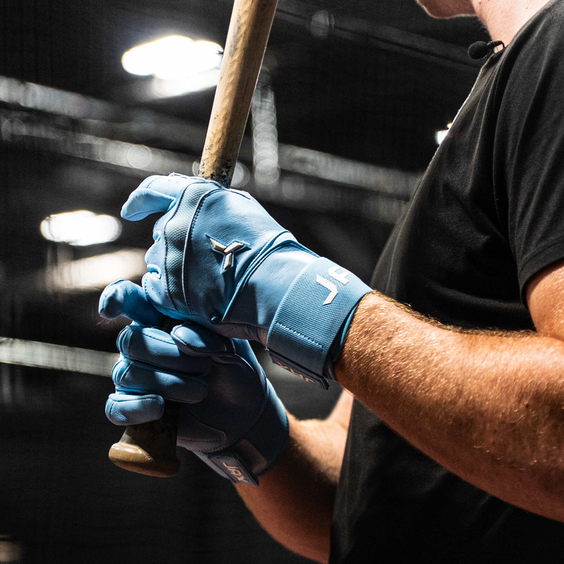 Jax Athletics Baby Blue Baseball Batting Gloves | Pro Cuff