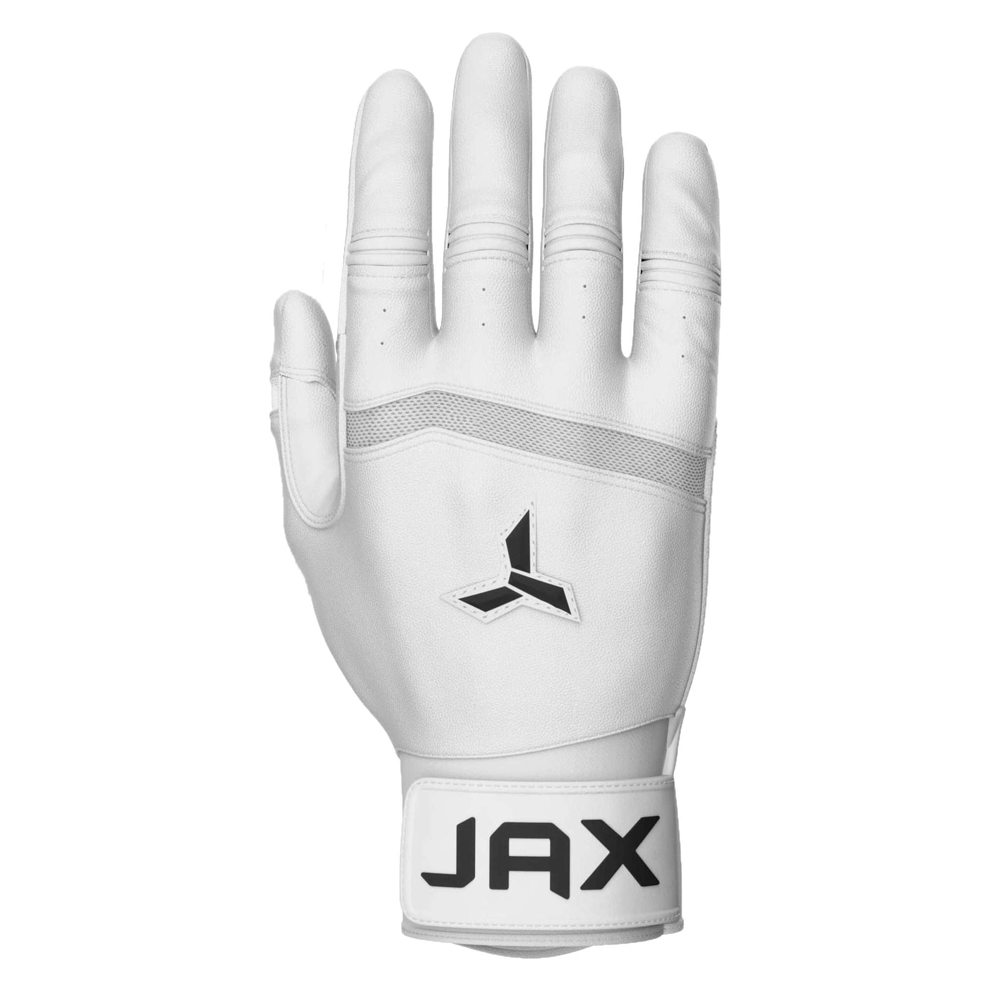 Jax Athletics Platinum White Baseball Gloves | Pro Cuff
