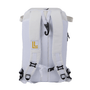 Luccini Baseball Duffel Gear Bag – White | White backpack with a logo on a white background