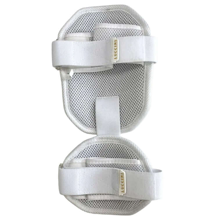Back Luccini Baseball Elbow Guard - White