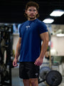 HolStrength blue Sovereign Performance Tee featuring Matthew 19:26